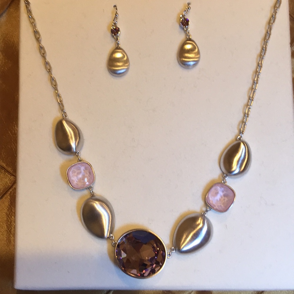 Crystallized by Swarovski necklace and earrings - Picture 4 of 6